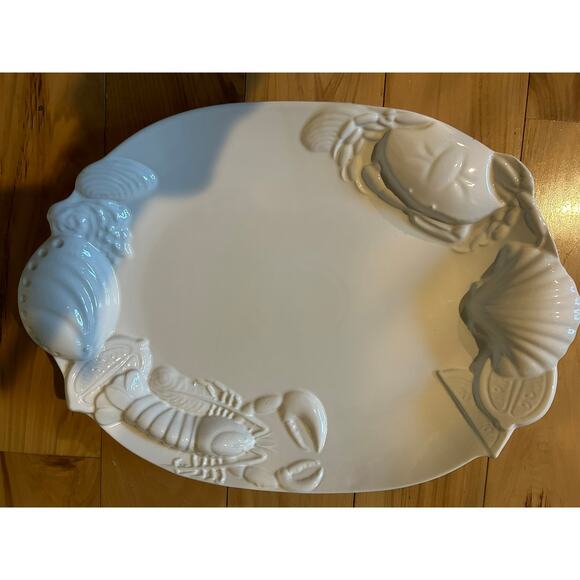 Lobster 3D Ceramic Seafood Serving Platter ~ Vintage~ - Picture 2 of 7